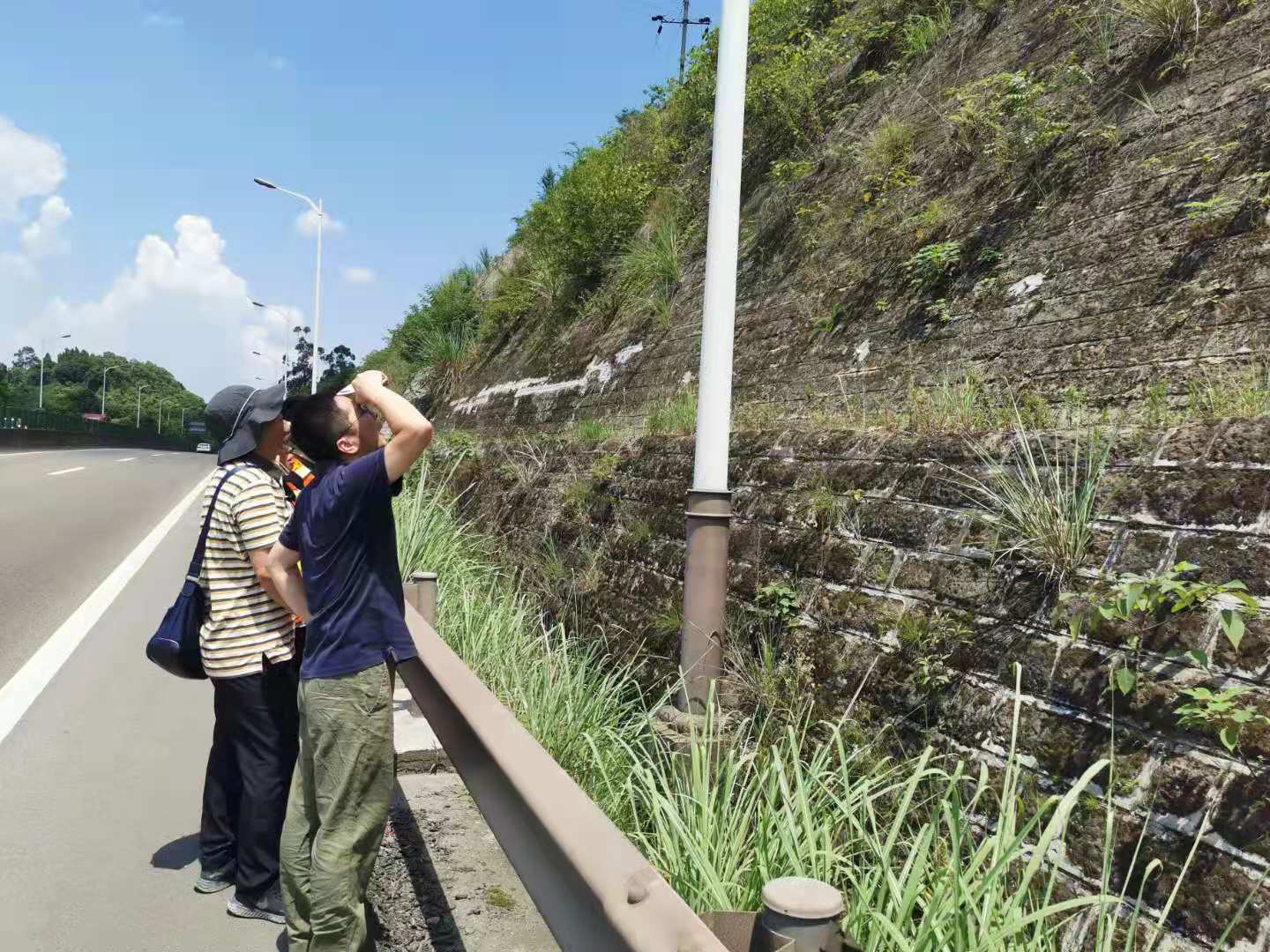 7.29+唐雁冰+公司养护工程部组织专家勘察成渝高速公路病害边坡